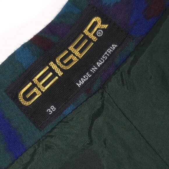 GEIGER AUSTRIA🇦🇹MADE Women Pleated Green Midi Skirt Vintage 90’s Size 38 US 6 - Picture 3 of 12